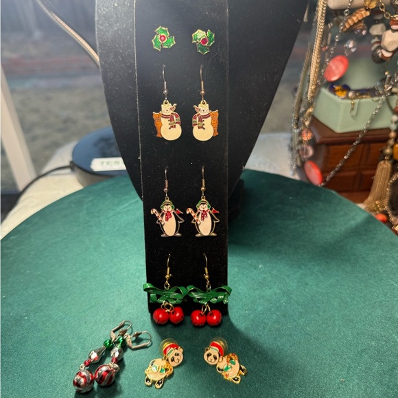 Festive Holiday Earrings Set of 6 Earrings - Picture 1 of 6